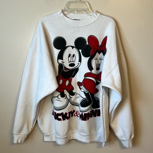 Disney Y2K Vintage XL Mickey & Minnie Crewneck Sweatshirt - Picture 11 of 11